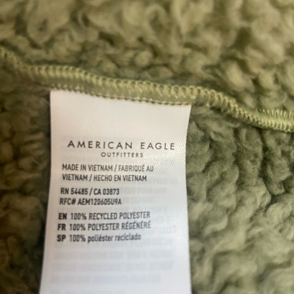 American Eagle Outfitters Sage Teddy Jacket Sz L - Picture 7 of 12
